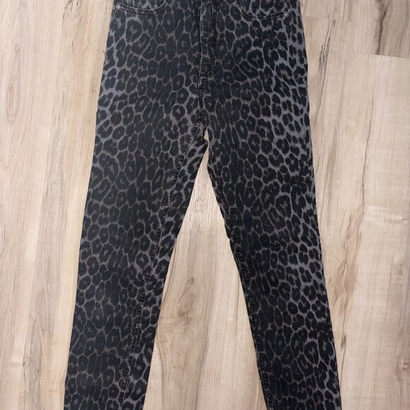 Zara Leopard Print Jeggings Sz 6 - Picture 3 of 8